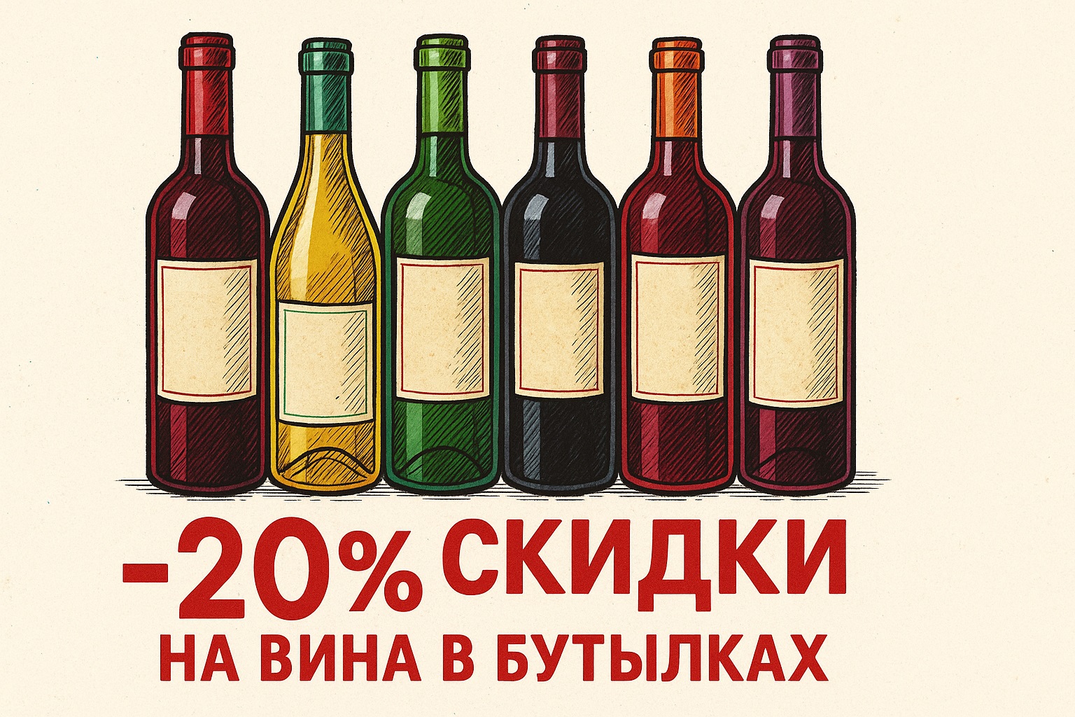 -20% на вина в бутылках по вторникам в ресторане «Этаж 41» - фотография № 1