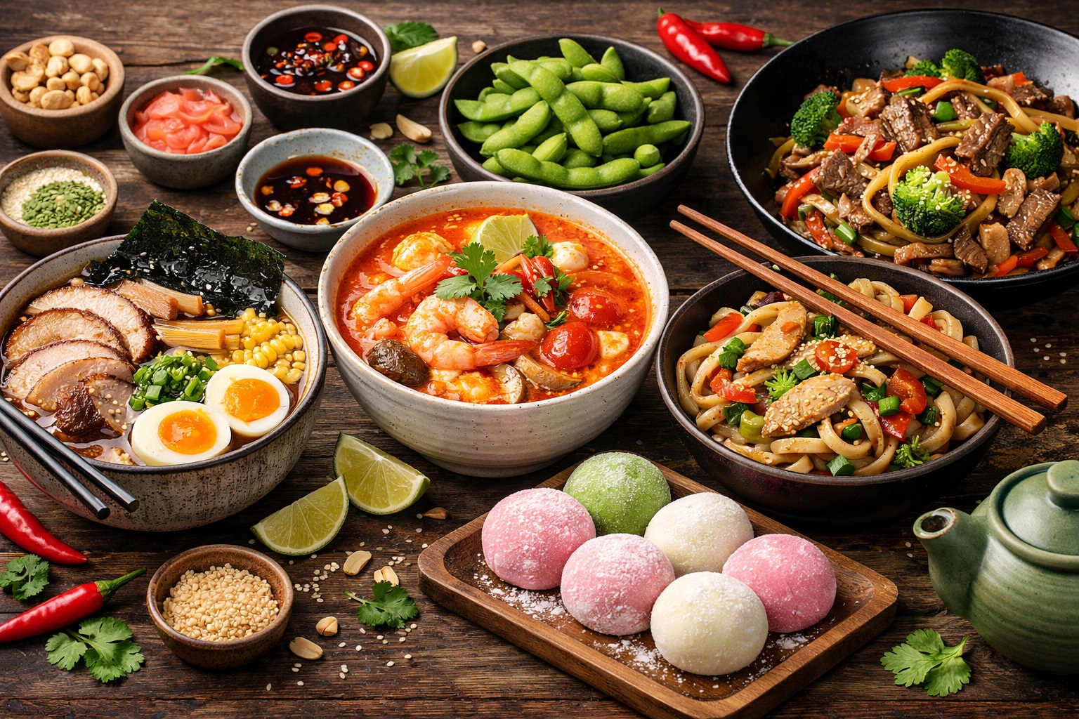 -50% скидки на все азиатские блюда по средам в ресторане «Этаж 41» - фотография № 1