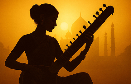 Ситар и индийские танцы